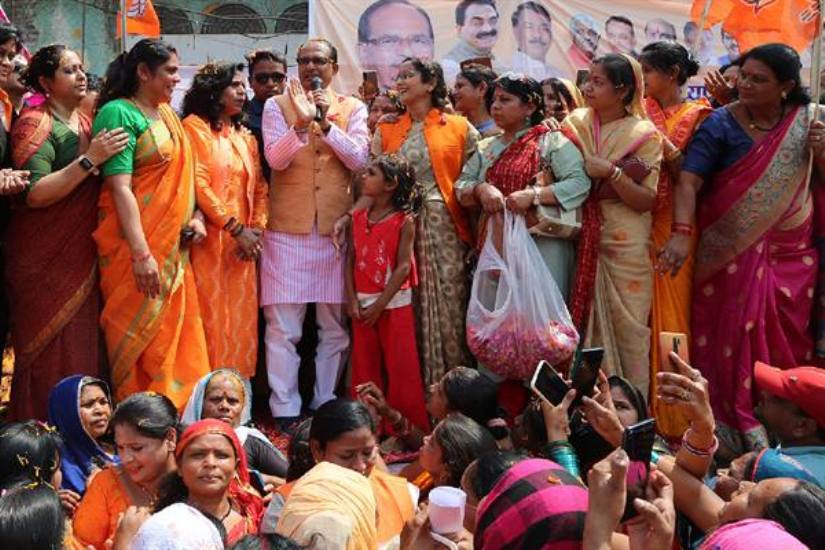 cm shivraj sing chauhan swagat in jabalpur