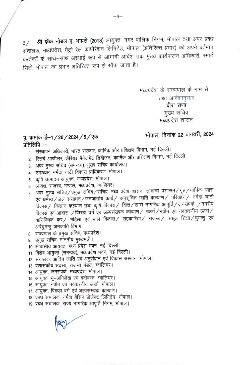 MP News: मध्यप्रदेश में 12 IAS के तबादले; जानिए 