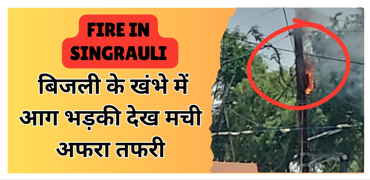 Singrauli Breaking: वैढ़न में बिजली के खंभे में भड़की चिंगारी से आग, मची अफरा तफरी; जानिए