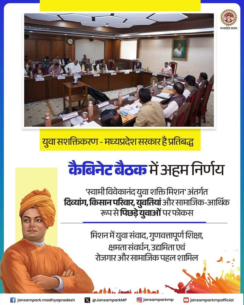 Latest MP News: युवाओं के लिए मुख्यमंत्री डॉ. मोहन यादव कैबिनेट ने लिया ये निर्णय; जानिए